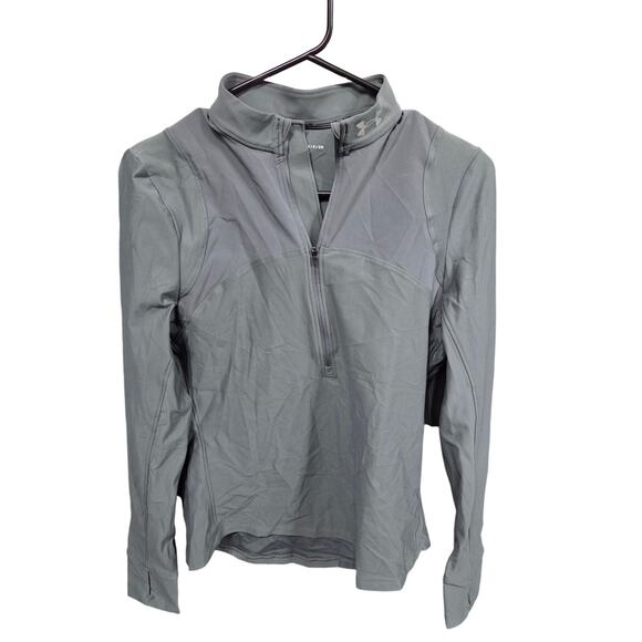 Gray Fitted Half-Zip Running Jacket - Under Armour - S - Picture 1 of 3